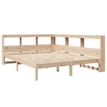 vidaXL Lit bibliothèque sans matelas 150x200 cm bois massif de pin