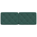 vidaXL Coussin de tête de lit vert foncé 140 cm velours