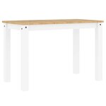 vidaXL Table à manger Panama blanc 112x60x75 cm bois massif de pin