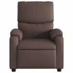 vidaXL Fauteuil de massage inclinable électrique marron similicuir