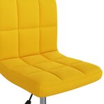 vidaXL Chaise pivotante de bureau Jaune moutarde Velours