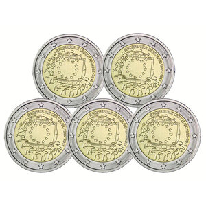 2 euros Allemagne 2015 - 30 ans du drapeau européen  les 5 ateliers.
