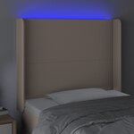 vidaXL Tête de lit à LED Cappuccino 93x16x118/128 cm Similicuir