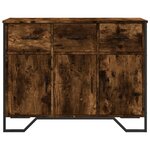 vidaXL Buffet chêne fumé 97x32 5x74 5 cm bois d'ingénierie