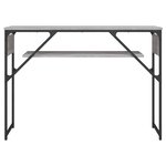 vidaXL Table console avec étagère sonoma gris 105x30x75 cm