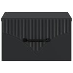 vidaXL Cabinet de chevet mural avec tiroir Noir 34 5 x 33 x 20 cm