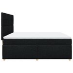 vidaXL Sommier à lattes de lit avec matelas Noir 180x200 cm Tissu