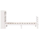 vidaXL Lit bibliothèque sans matelas blanc 90x190cm bois de pin massif