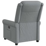 vidaXL Fauteuil inclinable électrique Gris clair Tissu