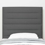 vidaXL Tête de lit avec tête de lit Gris foncé 90 cm Cuir synthétique