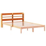 vidaXL Tête de lit avec étagères marron cire 140 cm bois massif de pin