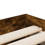 vidaXL Cadre de lit et tiroirs chêne fumé 90x190 cm bois d'ingénierie