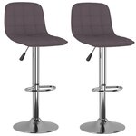 vidaXL Tabourets de bar lot de 2 taupe tissu