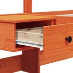 vidaXL Cadre de lit avec tête de lit Marron 140 x 190 cm Pin massif