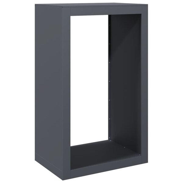 vidaXL Portant de bois de chauffage anthracite 60x40x100 cm acier