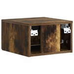 vidaXL Cabinet de chevet mural Chêne fumé 33 x 34 5 x 20 cm