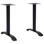vidaXL Pieds de table de bistro 2 Pièces noir 61x8x72 cm fonte