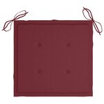 vidaXL Chaises à manger de jardin avec coussins lot de 2 Acacia massif