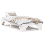 vidaXL Cadre de lit Blanc Bois de pin massif 80 x 200 cm