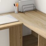 vidaXL Bureau Chêne sonoma 142 x 102 x 73 cm Bois d'ingénierie