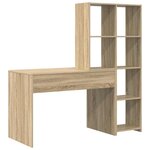 vidaXL Bureau Chêne sonoma 138.5 x 55 x 143 cm Bois d'ingénierie