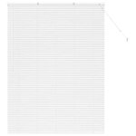 vidaXL Store de Fenêtre avec des rideaux Blanc Aluminium