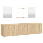 vidaXL Ensemble de meubles salle de bain 6 Pièces chêne bois d'ingénierie