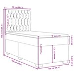 vidaXL Sommier à lattes de lit avec matelas Vert foncé 100x200 cm