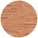 vidaXL Dessus de table Ø50x4 cm rond bois massif de hêtre