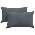 vidaXL Coussins de canapé 2 Pièces Gris foncé 50 x 30 cm