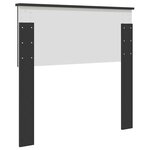 vidaXL Tête de lit avec tête de lit Chêne noir 80 cm Bois d'ingénierie