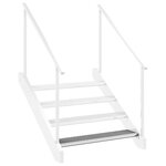 vidaXL Escalier en caillebotis 100x24x7 cm acier galvanisé