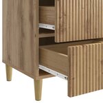 vidaXL Cabinet de chevet avec tiroir Chêne artisanal 43 x 41 x 66 5 cm