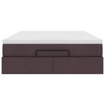VidaXL Cadre de lit ottoman avec matelas marron foncé 140x200 cm tissu