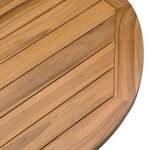 vidaXL Table de jardin Ø109x74 cm bois de teck solide