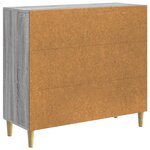 vidaXL Buffet Sonoma gris 89 x 34 5 x 80 cm Bois d'ingénierie