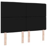 vidaXL Tête de lit LED avec des lumières à LED Noir 160 cm Polyester