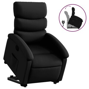 vidaXL Fauteuil inclinable Noir Similicuir