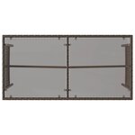 vidaXL Ensemble à manger de jardin 3 Pièces et coussins marron poly rotin