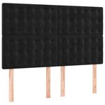 vidaXL Sommier à lattes de lit avec matelas Noir 140x200 cm Velours