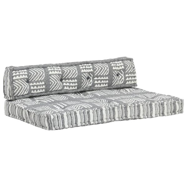 vidaXL Coussin de canapé palette Gris Tissu Patchwork