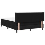 vidaXL Lit à ressorts avec matelas Noir 190 x 140 cm Polyester