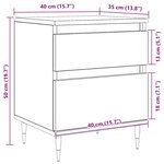 vidaXL Cabinet de chevet Chêne noir 40 x 35 x 50 cm Bois d'ingénierie