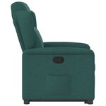 vidaXL Fauteuil inclinable vert foncé tissu
