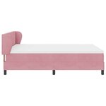 Lit à ressort avec matelas vidaXL Rose 160x200 cm Velours