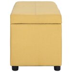 Banc banquette avec compartiment de rangement 116 cm jaune polyester 02_0010963