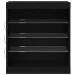 vidaXL Buffet Chêne noir 60.5 x 37 x 67 cm Bois d'ingénierie