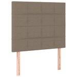 vidaXL Sommier à lattes de lit avec matelas Taupe 90x200 cm Tissu