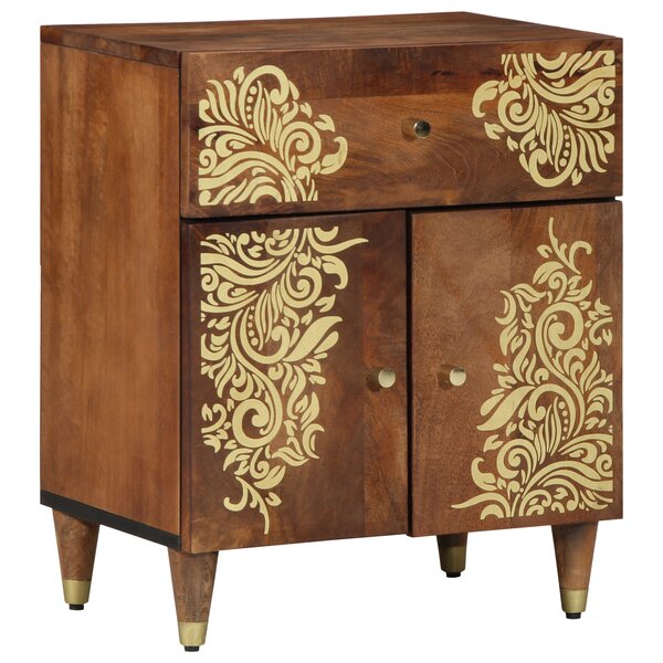 vidaXL Table de chevet 50x33x60 cm en bois solide de manguier