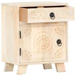 vidaXL Table de chevet 40x30x50 cm Bois de manguier massif